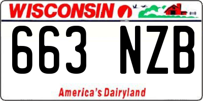 WI license plate 663NZB