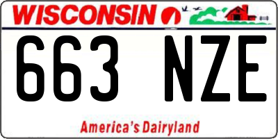 WI license plate 663NZE