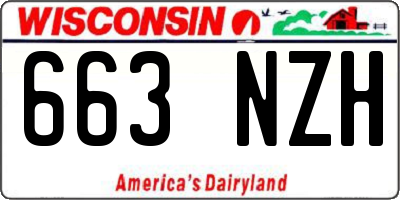 WI license plate 663NZH