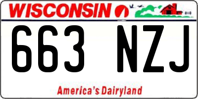 WI license plate 663NZJ
