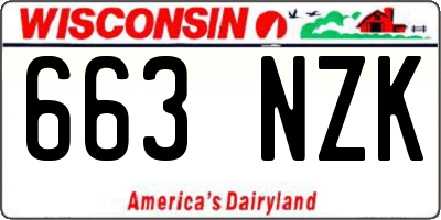 WI license plate 663NZK
