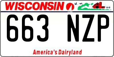 WI license plate 663NZP