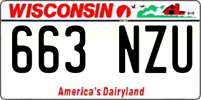 WI license plate 663NZU