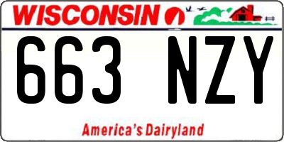 WI license plate 663NZY