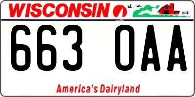 WI license plate 663OAA