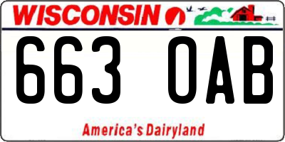 WI license plate 663OAB