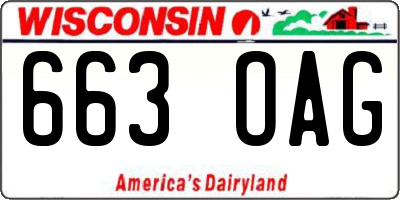 WI license plate 663OAG
