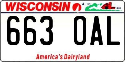 WI license plate 663OAL