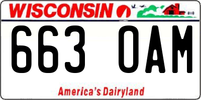 WI license plate 663OAM