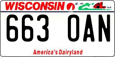 WI license plate 663OAN