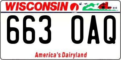 WI license plate 663OAQ