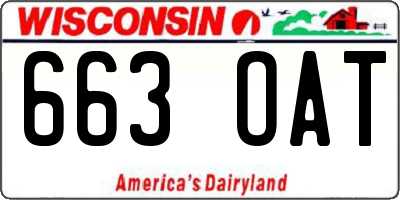 WI license plate 663OAT