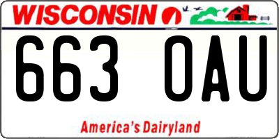 WI license plate 663OAU