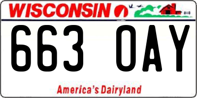 WI license plate 663OAY