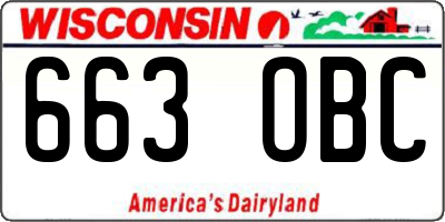 WI license plate 663OBC