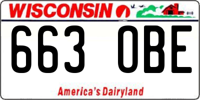 WI license plate 663OBE