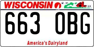 WI license plate 663OBG