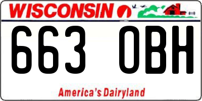 WI license plate 663OBH