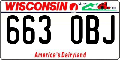 WI license plate 663OBJ