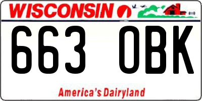 WI license plate 663OBK