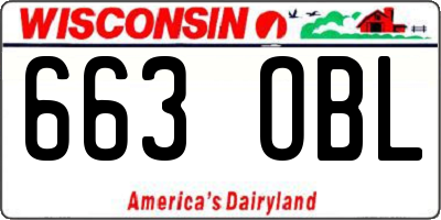 WI license plate 663OBL