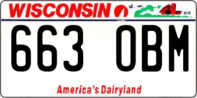 WI license plate 663OBM