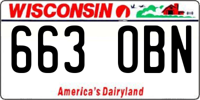 WI license plate 663OBN