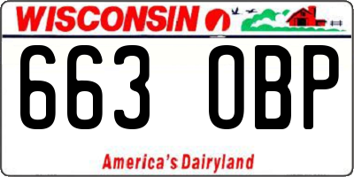 WI license plate 663OBP
