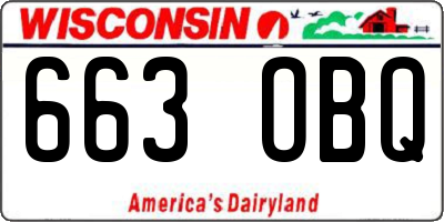 WI license plate 663OBQ