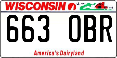 WI license plate 663OBR