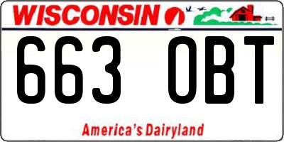 WI license plate 663OBT