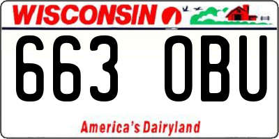 WI license plate 663OBU