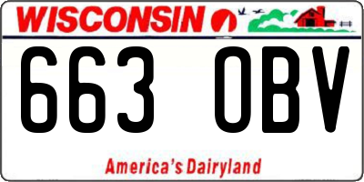 WI license plate 663OBV