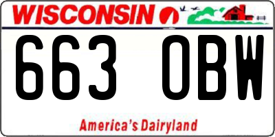 WI license plate 663OBW