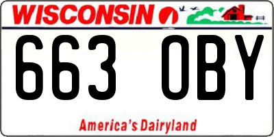 WI license plate 663OBY