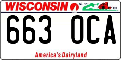 WI license plate 663OCA