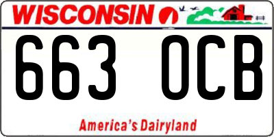 WI license plate 663OCB