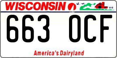 WI license plate 663OCF