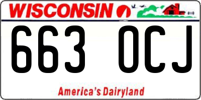 WI license plate 663OCJ