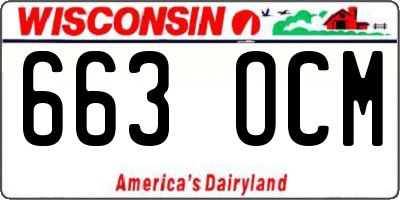WI license plate 663OCM