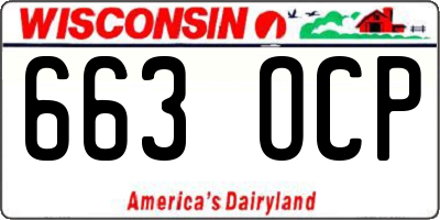 WI license plate 663OCP