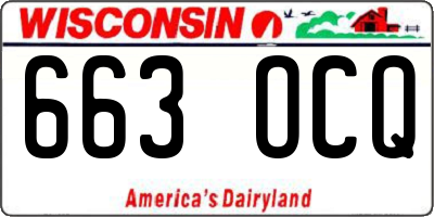 WI license plate 663OCQ