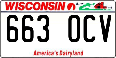 WI license plate 663OCV