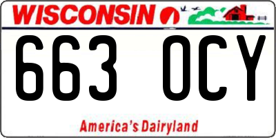 WI license plate 663OCY