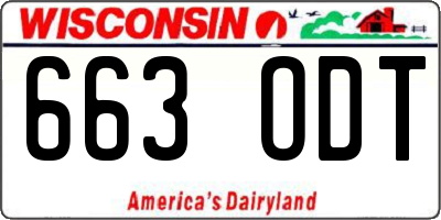 WI license plate 663ODT