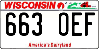 WI license plate 663OEF