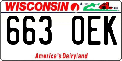 WI license plate 663OEK