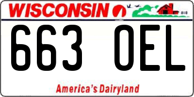 WI license plate 663OEL