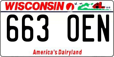 WI license plate 663OEN