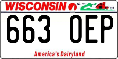 WI license plate 663OEP